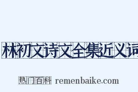 林初文诗文全集近义词是什么意思的图片